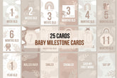 Baby Milestone Cards - 25 Cards